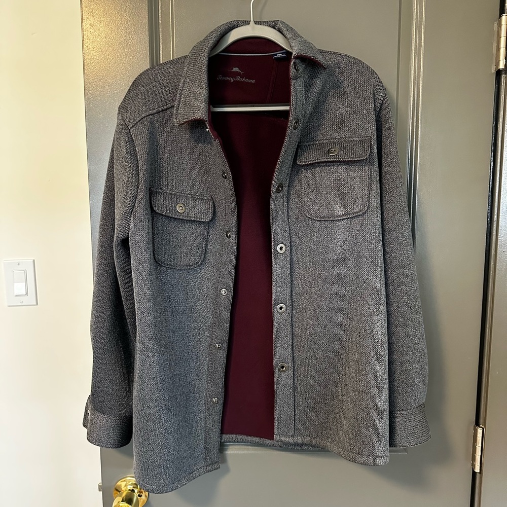 Men’s Gray Sweater Jacket from Tommy Bahama - M